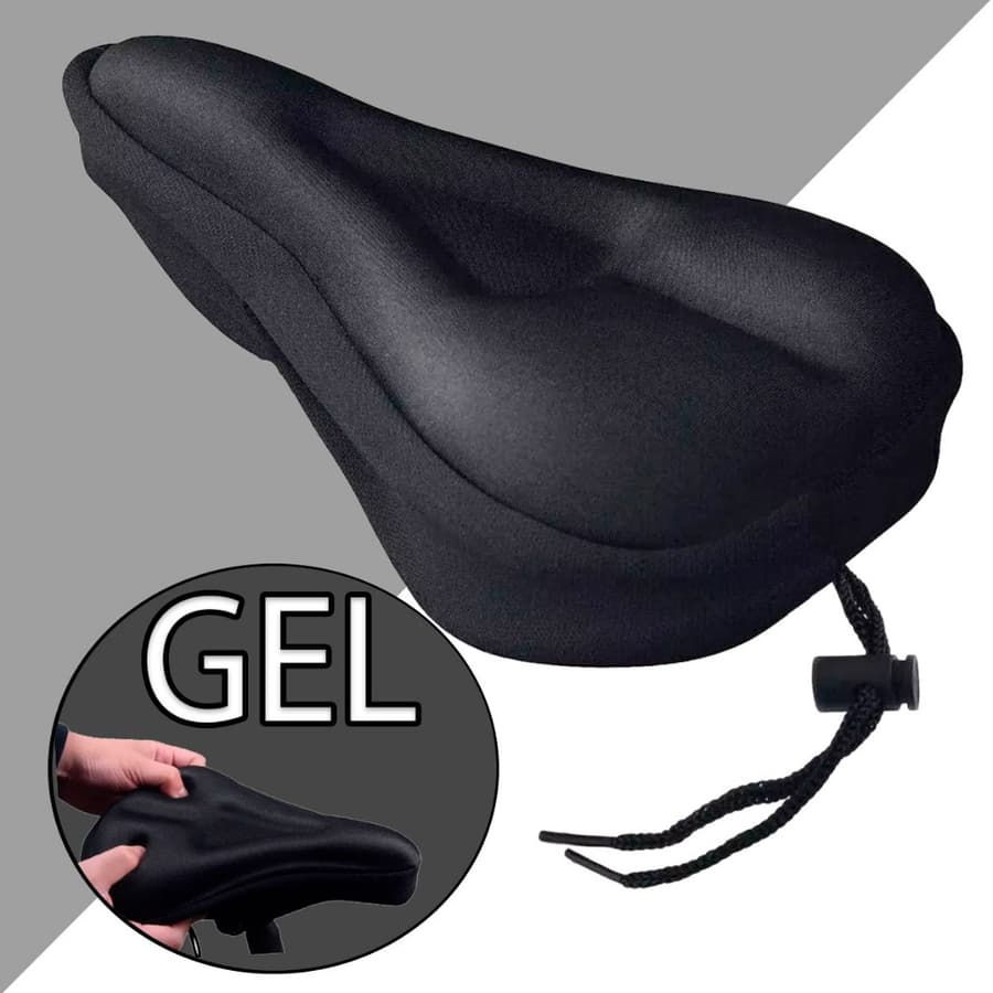 Capa De Banco Selim Bike Gel Silicone Confortável Respirável Com Ajuste Bicicleta Academia Spinning