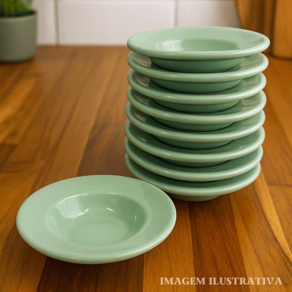 Pires Chapéu Porcelana Verde 12cm Café Chá Molhos Temperos Buffet Cozinha Profissional