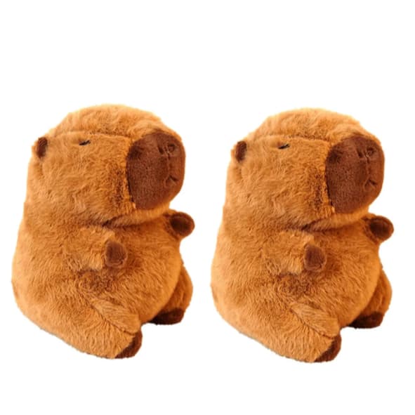 kit 2 Capivara Brinquedo De Pelúcia De 22 cm Presente Decoração Para Crianças
