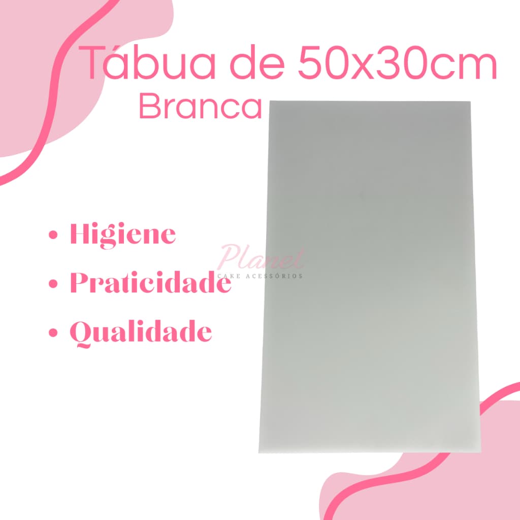 Tabua De Carne Corte Açougue Padaria Churrasco Carne Cozinha 50x30cm Polietileno