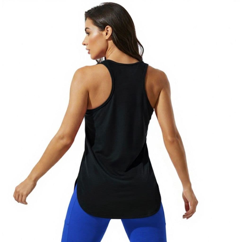 Blusa Tapa Bumbum Feminino Regata Academia Camiseta Dry Fit Furadinha , Bainha Com Corte A Laser