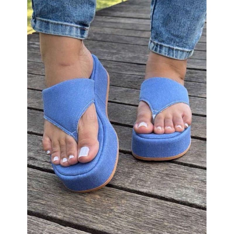 Sandalia FemininaFlat Asa Delta Confort Tamanco Plataforma