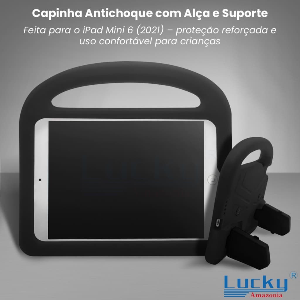 Capa Para iPad Mini 6 Anti Choque Infantil EVA Com Alça Suporte Proteção Criança Tablet 8.3 Polegada