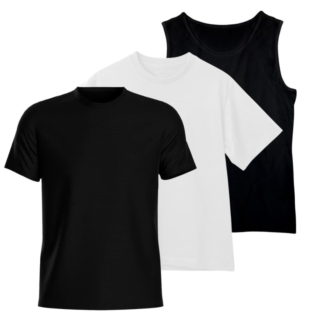 Kit Camiseta Basica  + Camiseta Regata + Camiseta Oversized de Algodão Masculina Estilo Casual