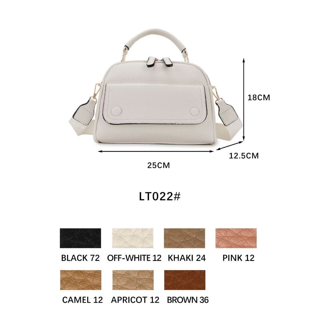 Bolsa Feminina  Média Espaçosa Alça De Mão e Transversal Confortável e conveniente para o uso diário 022