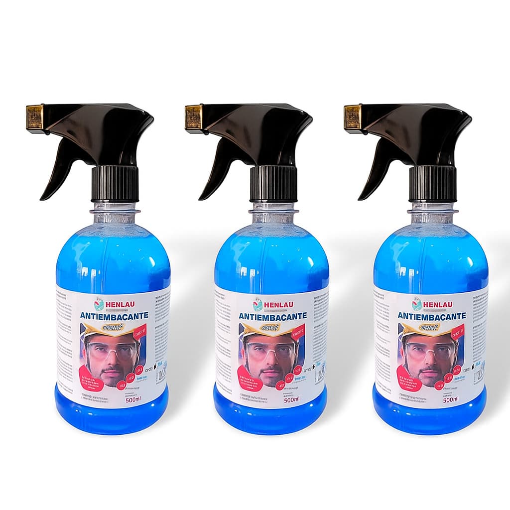 Kit 3 Antiembaçante Para Óculos Vidros Espelho Henlau 500ml