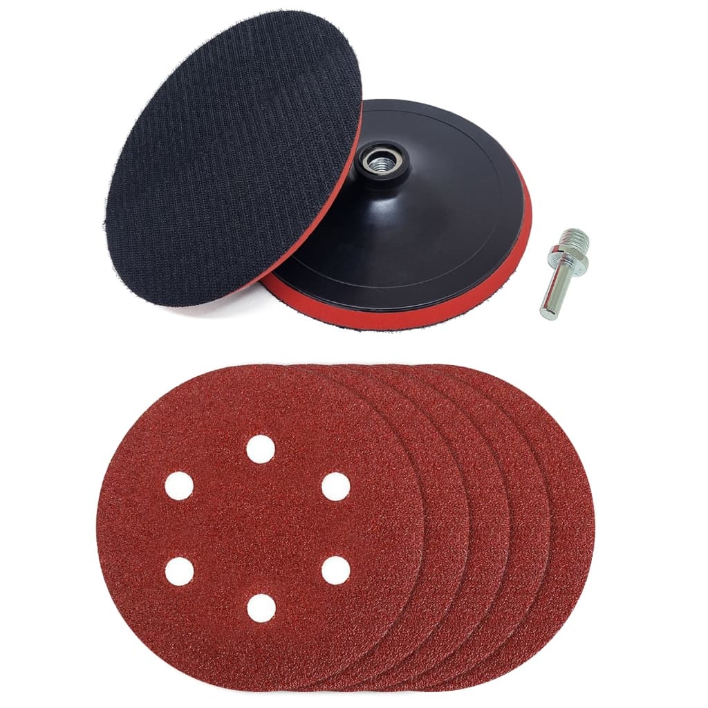 Suporte de Boina Lixadeira Furadeira + 30 Discos Lixa 150mm