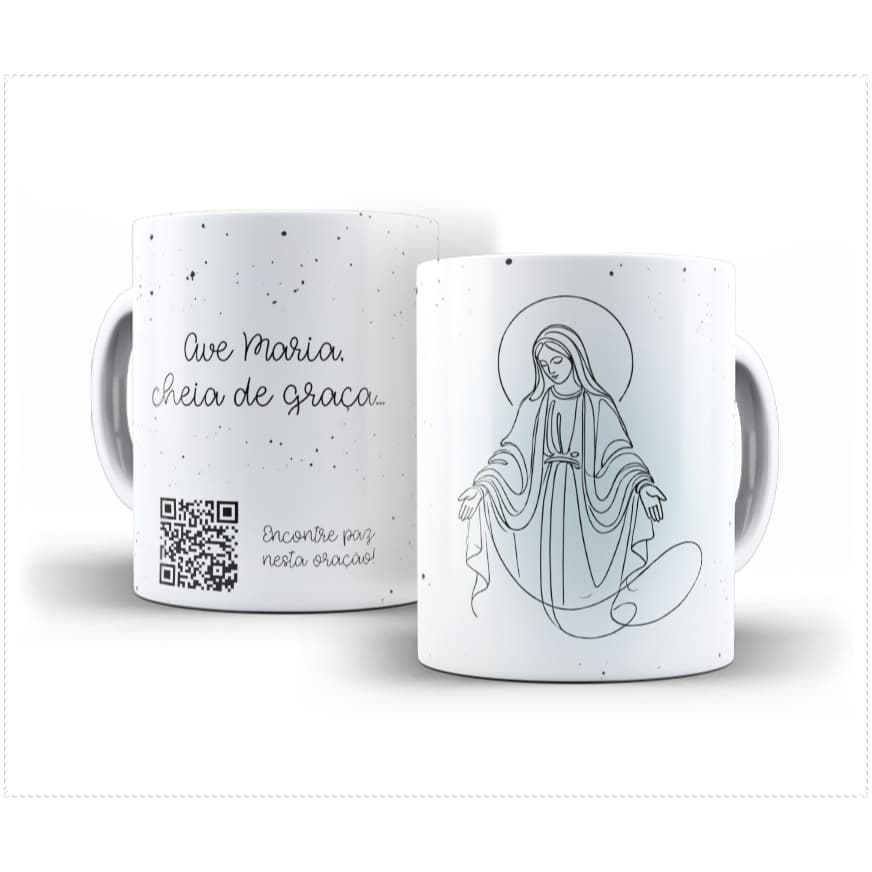Caneca Porcelada personalizada Nossa Senhora Aparecida 325ml