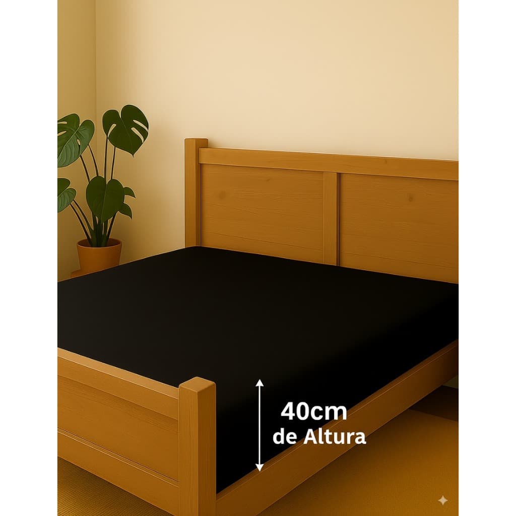 Lençol Queen 40cm avulso Elástico na Volta Toda Percal Flex 400 Fios Decoração Para o Seu Quarto
