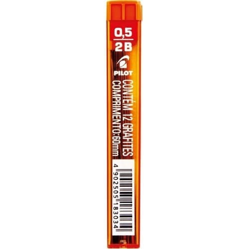 Grafite 0.5/0.7  mm 2B tubo com 12 unidades Pilot