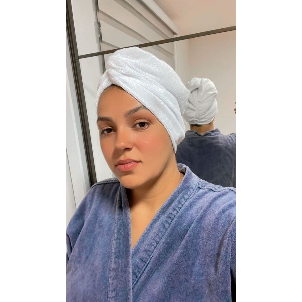 Toalha De Cabelo Kit 3 unidades Touca Para Banho Grossa Mágica Microfibra