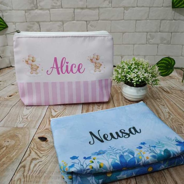 Necessaire Personalizada com Tema casamento, maternidade, aniversário ou logo