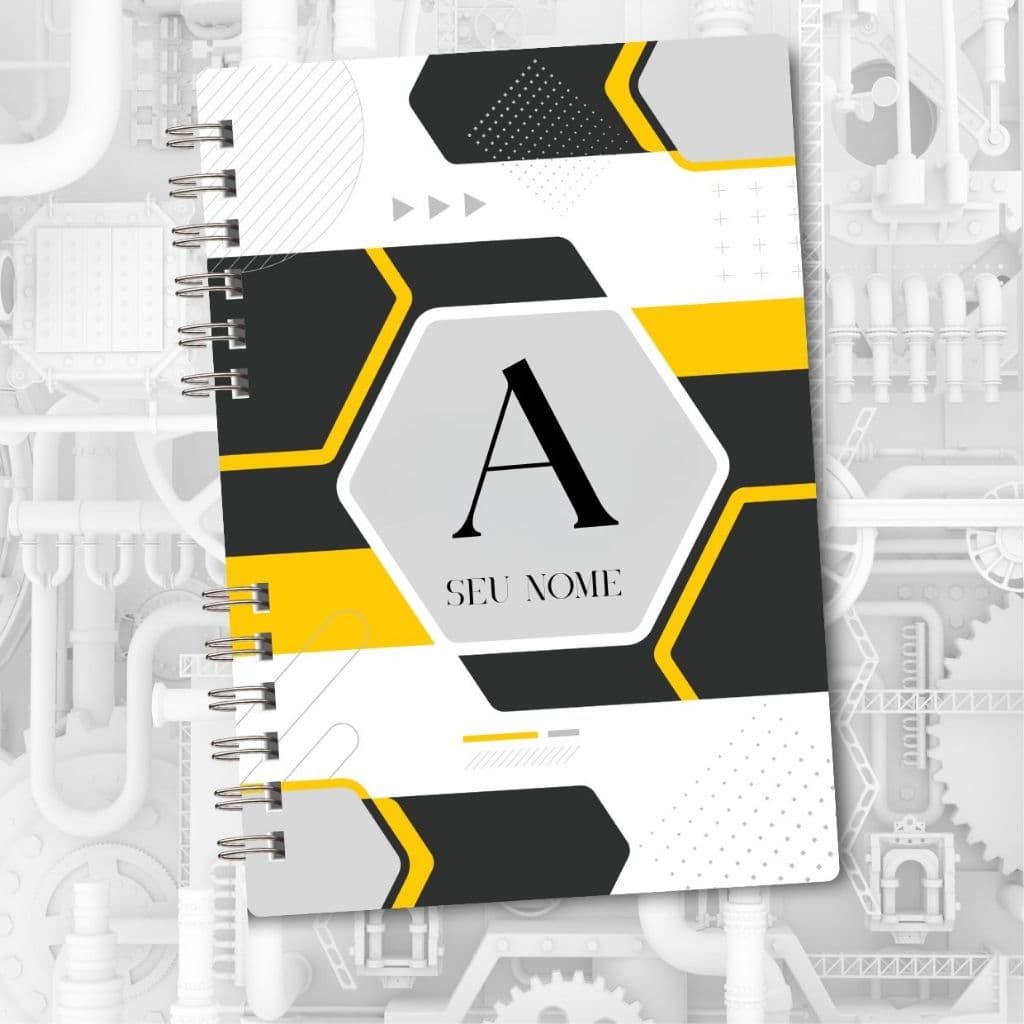 Caderno Personalizado Masculino Capa Dura Escolar Universitário Escola Faculdade