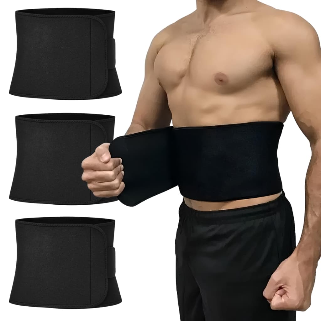 Combo 3 Cinta Elastica Modeladora Termica Corpo Definido Top