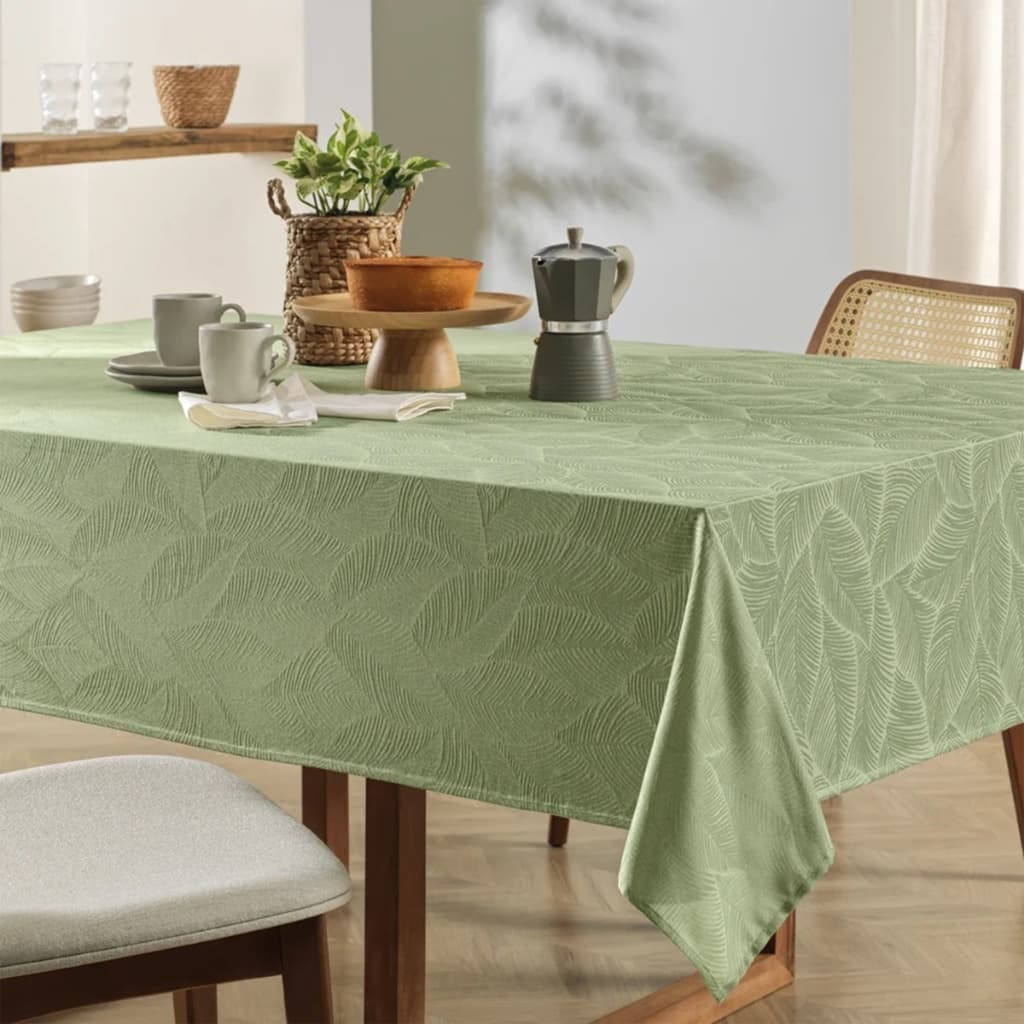 Toalha De Mesa Karsten Quadrada 140x140cm Tilia Menta Verde 4 Lugares Mesa de Jantar Moderna