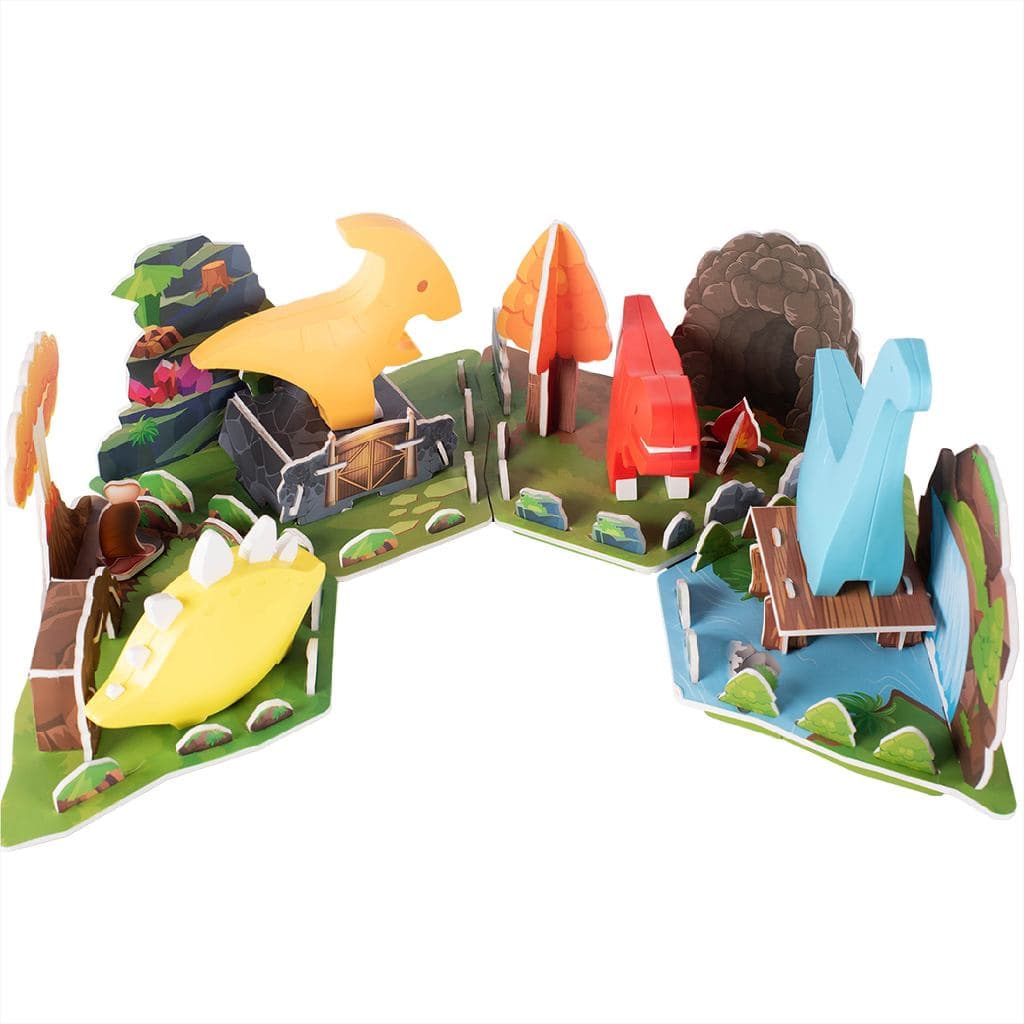 Kit Infantil Dinossauros Magnéticos Esqueleto Encaixe Cenário Temático Montagem Fácil Menina Menino