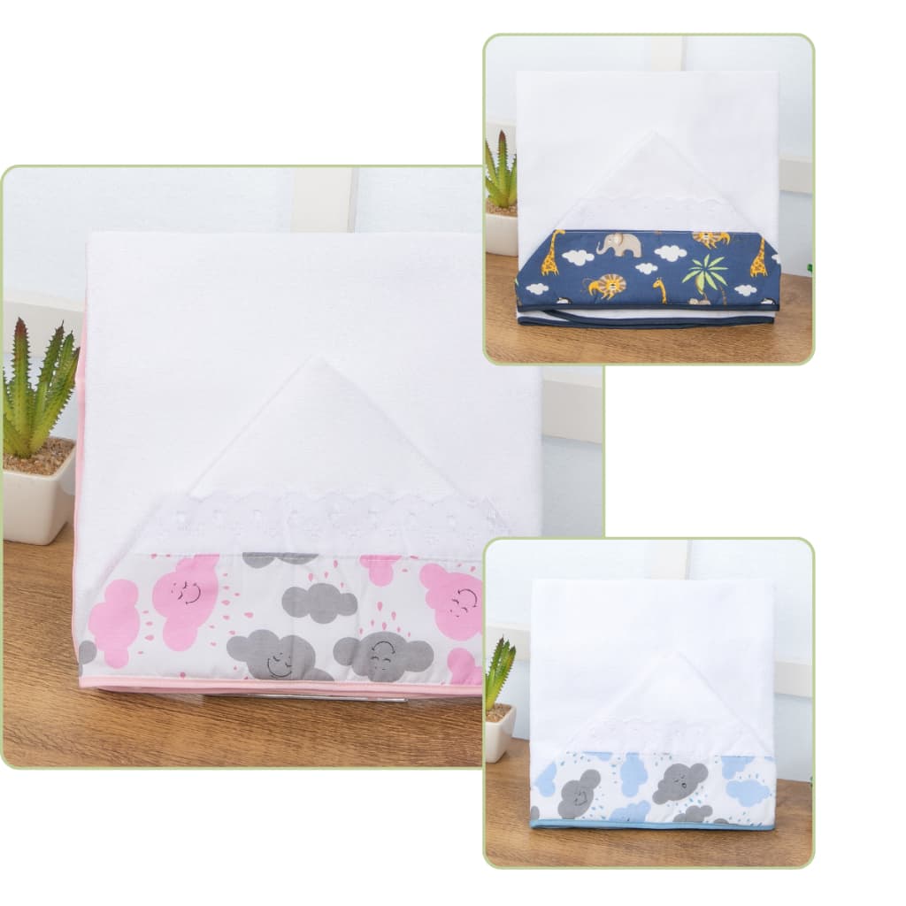 Toalha De Banho Para Bebê Com Capuz Atoalhado Super Macio e Com Forro De Algodão - Varias Estampas