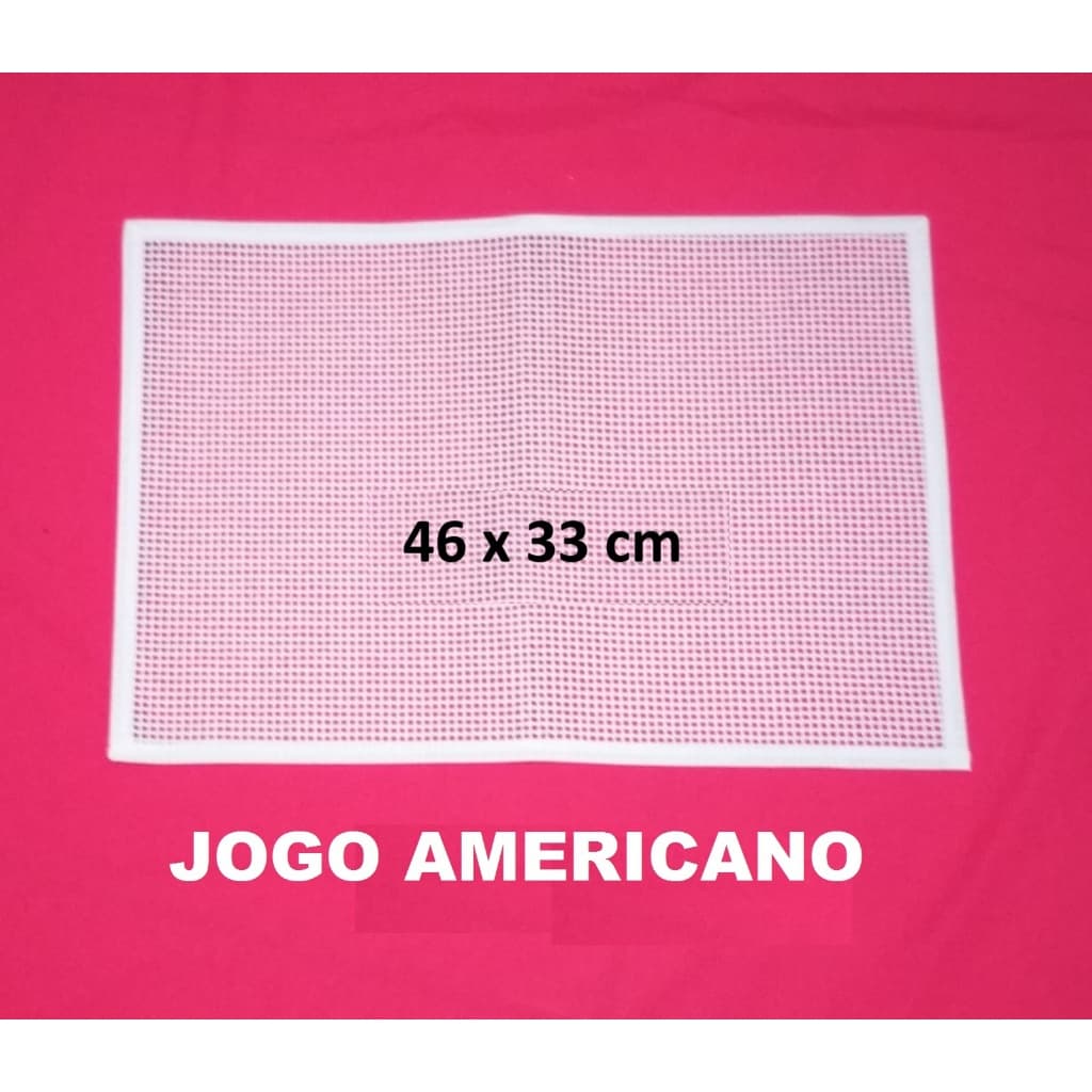 Kit Talagarça Jogo Americano ou Tapetes com até 12 peças 46x33cm