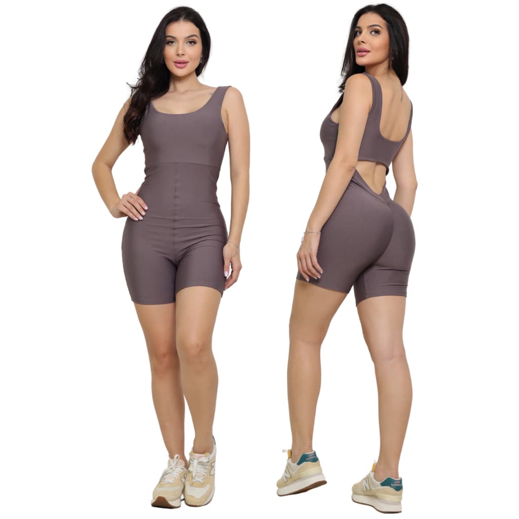 Macaquinho Para Academia Legging Suplex Moda Fitness Sem Transparência  Para Treinar