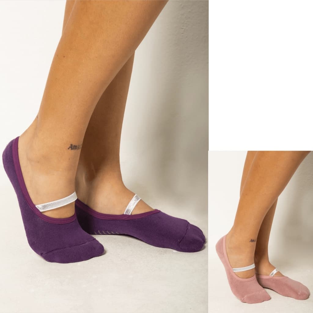 Meia Pilates Trifil T07648 Algodão Brilho Mulher Sapatilha Antiderrapante Promoção Original Nota Fiscal