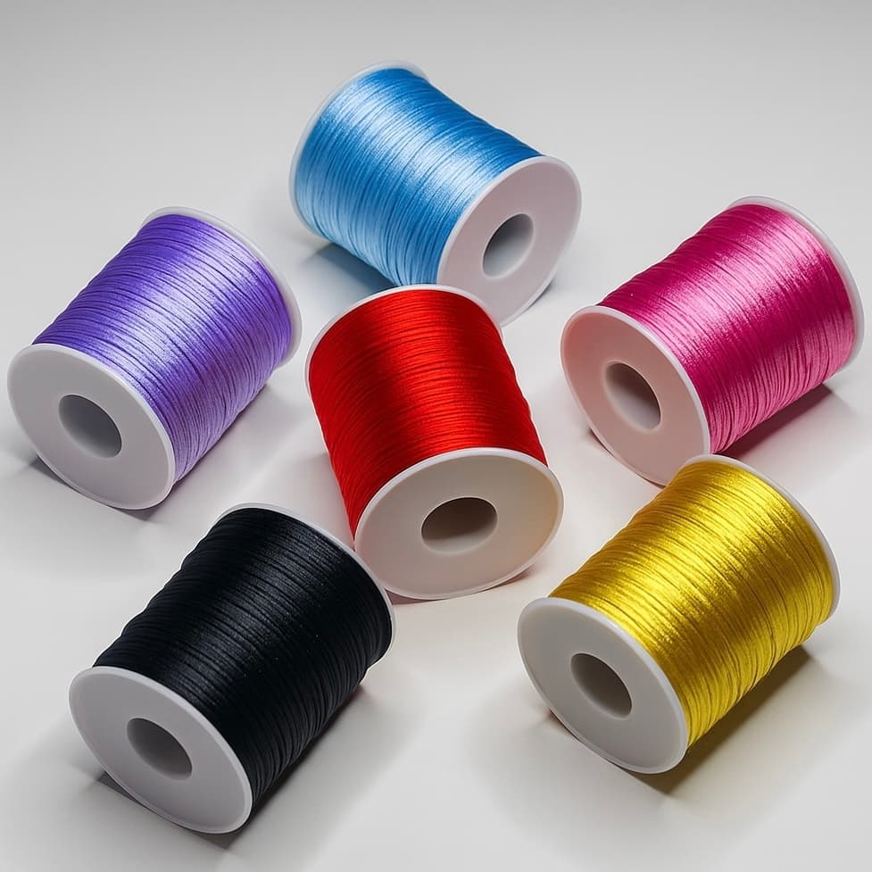 5 Metros de cordão de cetim de 1mm Varias cores