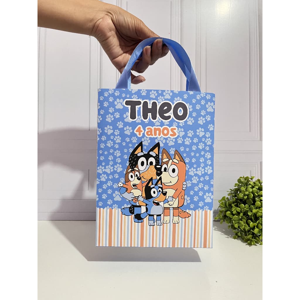 Sacolinha para Lembrancinhas M Tema Bluey