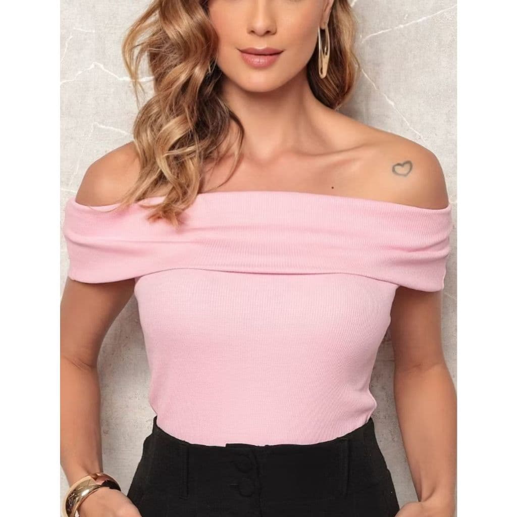 Blusa Manga curta ciganinha ombro a ombro