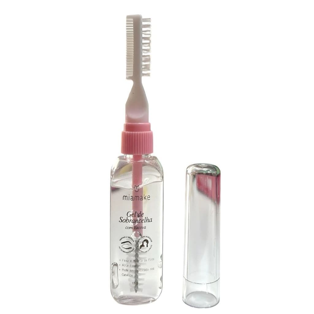 Gel de Sobrancelha + Escova Mia Make Fixa e Modela Fios