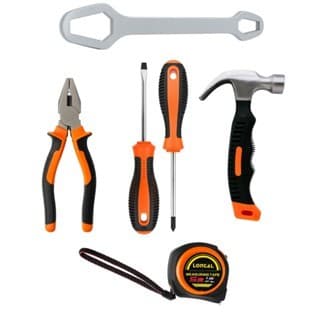 Kit Ferramentas Completo 6 Peças – Alicate, Martelo, Chaves, Chave Torx e Trena 5m