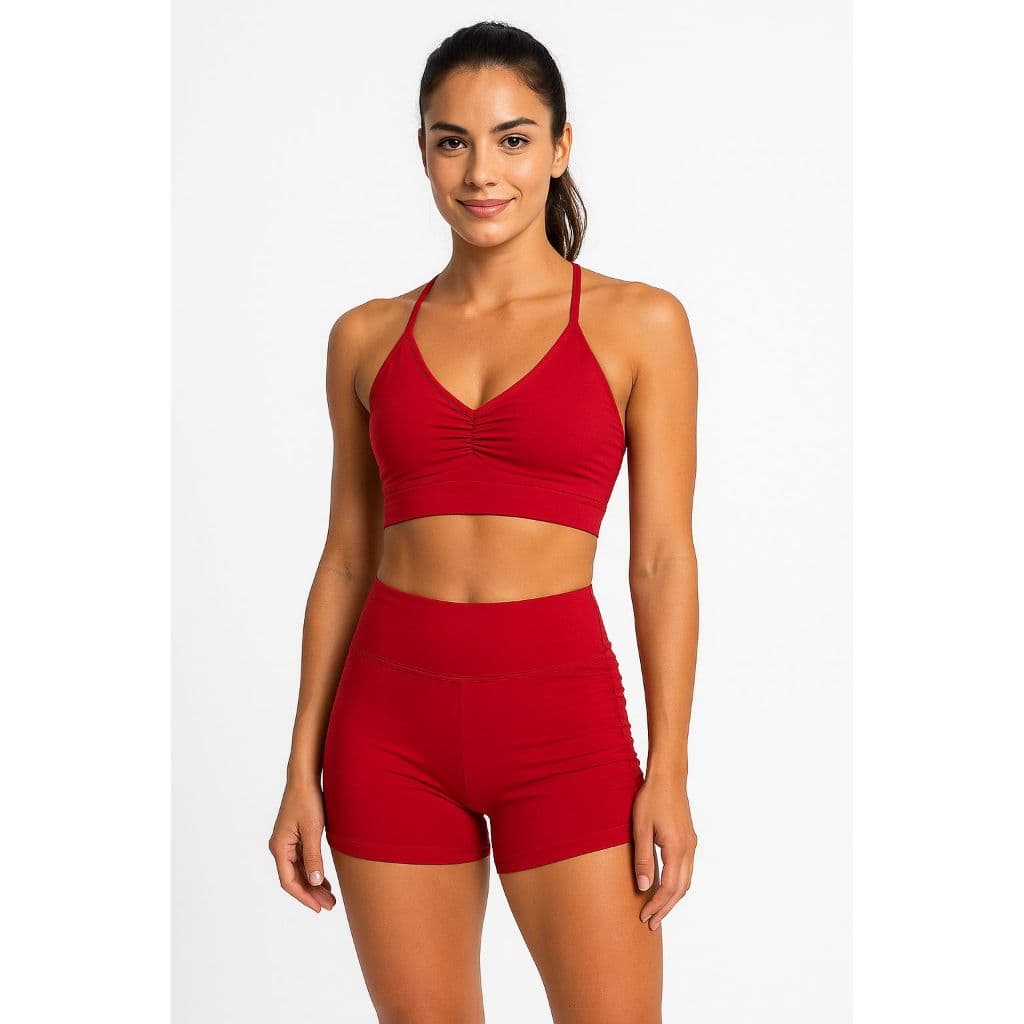 CONJUNTO FITNESS FEMENINO ACADEMIA EM SUPLEX COS ALTO TOP FORRADO SEM BOJO