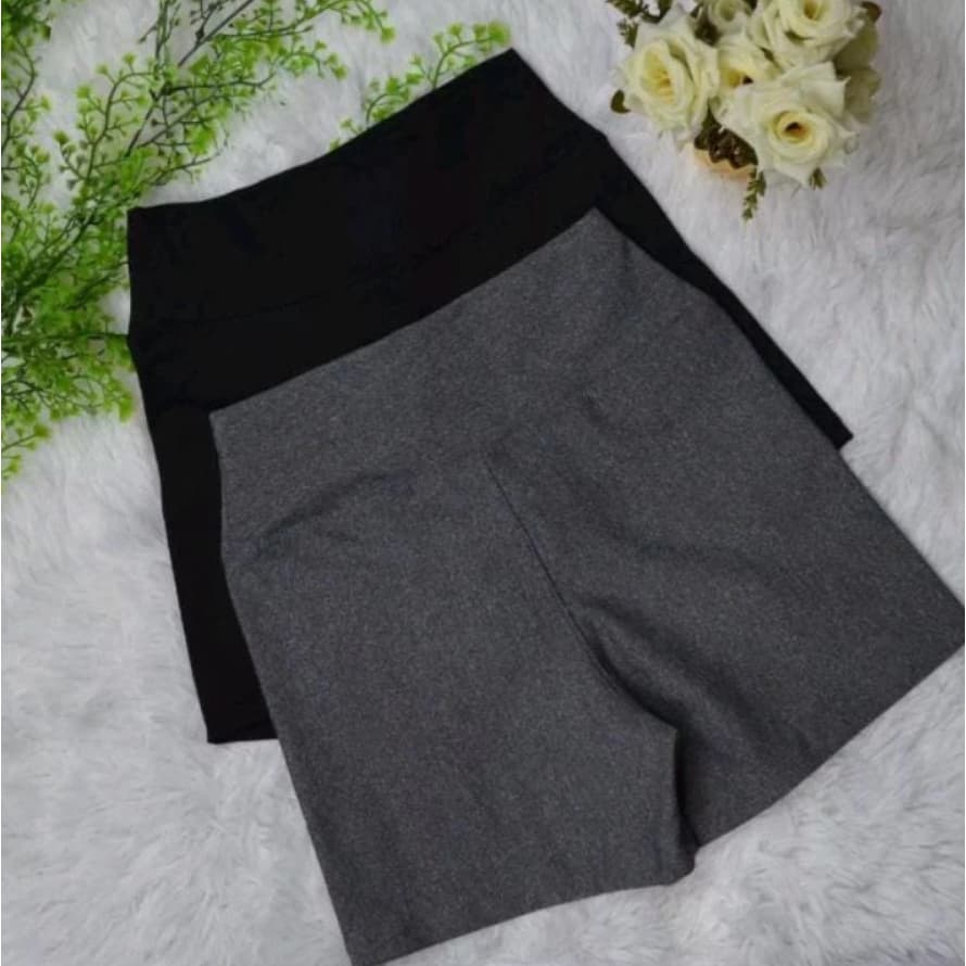 Kit 2 Shorts Leg Feminino Cós Alto Treino Academia