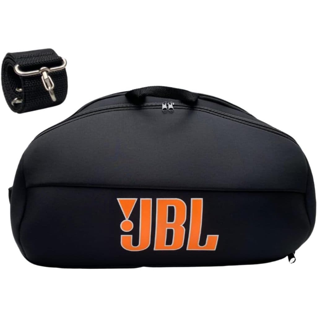 Bolsa Bag Com Bolso Boombox Compatível Jbl 1 2 3 Com Alça Logo Laranja