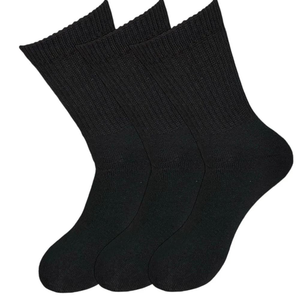 Kit 3 Pares Meia Masculina Esportiva Branca Preta Nova Era Cano Alto Longo Academia Fitness Treino Inverno Grossa