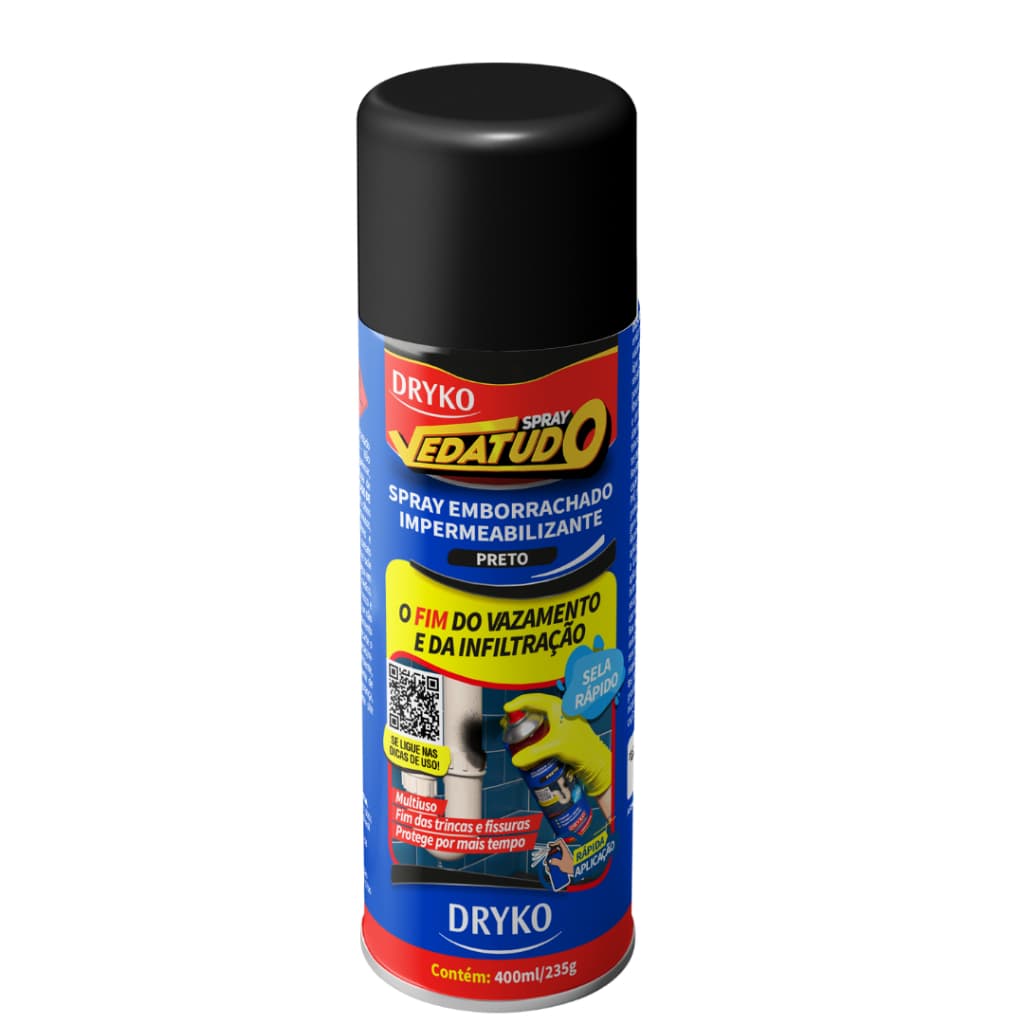 Borracha Líquida Impermeabilizante Spray Vedatudo 400ML tinta impermeável DRYKO Todas as Cores