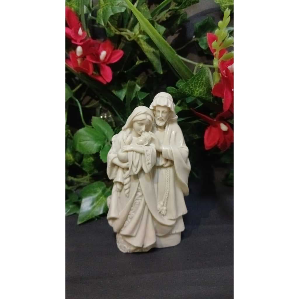 Imagem Sagrada Família 12cm – Escultura Religiosa em Resina
