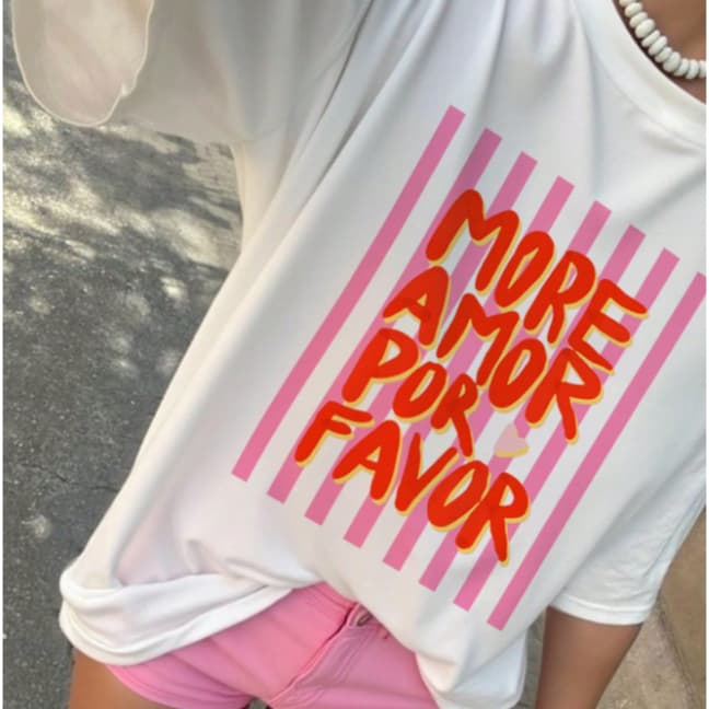 Camiseta Feminina Básica More Amor Por Favor T-Shirt Estampada 100% Algodão Tendência