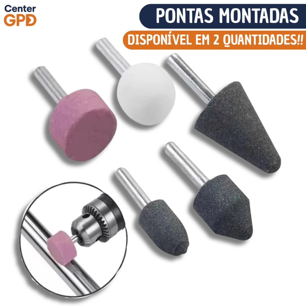 Jogo De Pontas Montadas 5 Ou 10 Unidades Para Furadeira Polir Retífica Profissional
