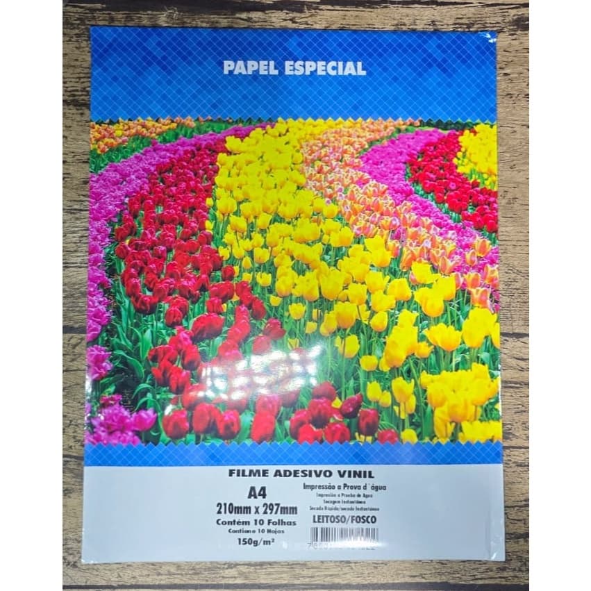 Vinil Semi Transparente Masterprint 10 Folhas TOTALMENTE A PROVA D'ÁGUA para Impressora Jato de Tinta