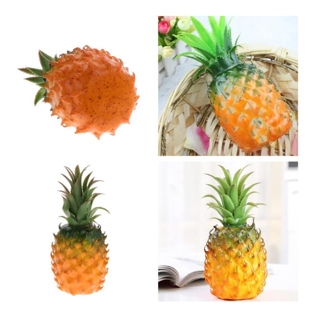 Abacaxi Artificial Fruta Decoração Tropical Realista 22cm