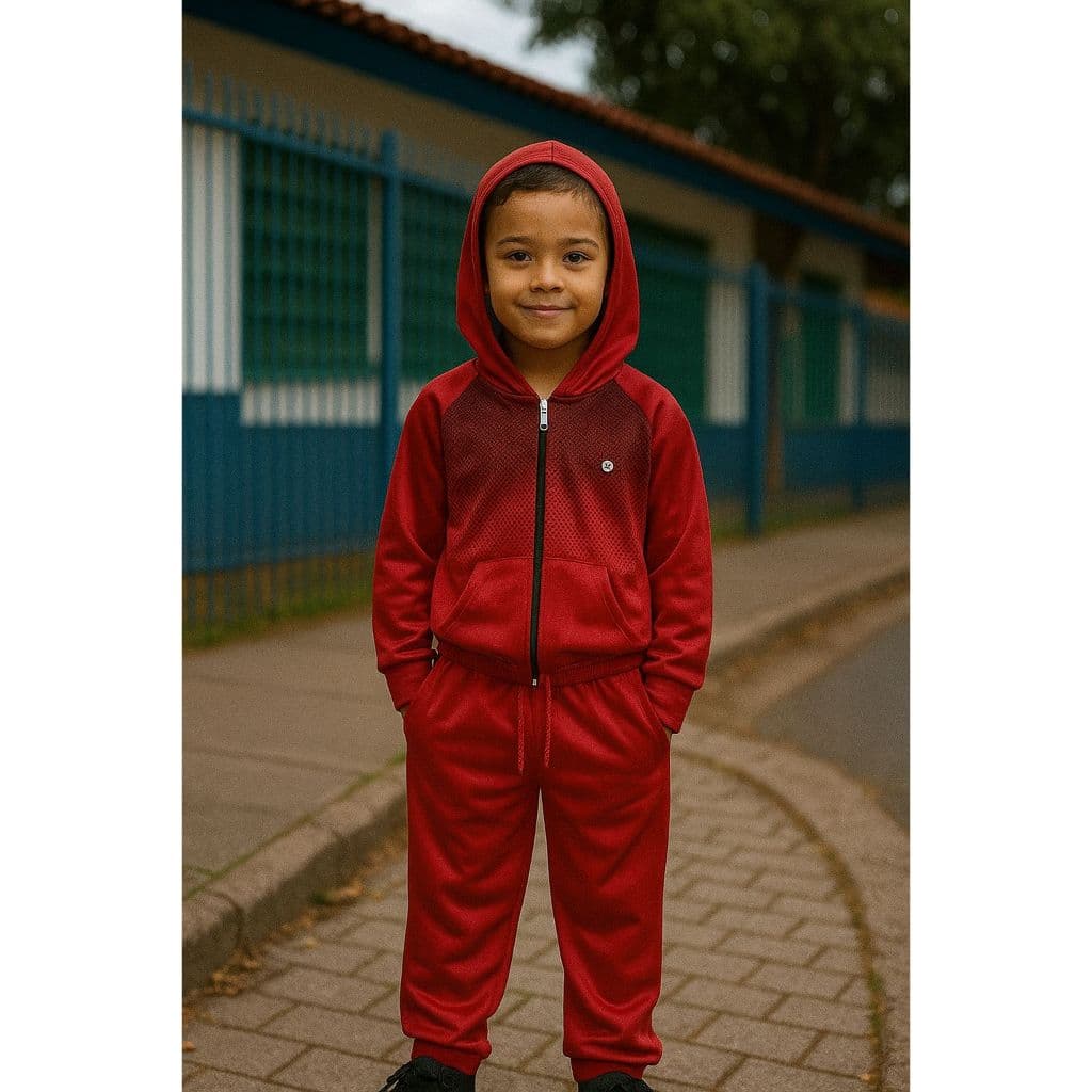 Conjunto Infantil de Frio Menina e Menino 2 até16 Blusa Moletom Blusa Calça Agasalho Juvenil