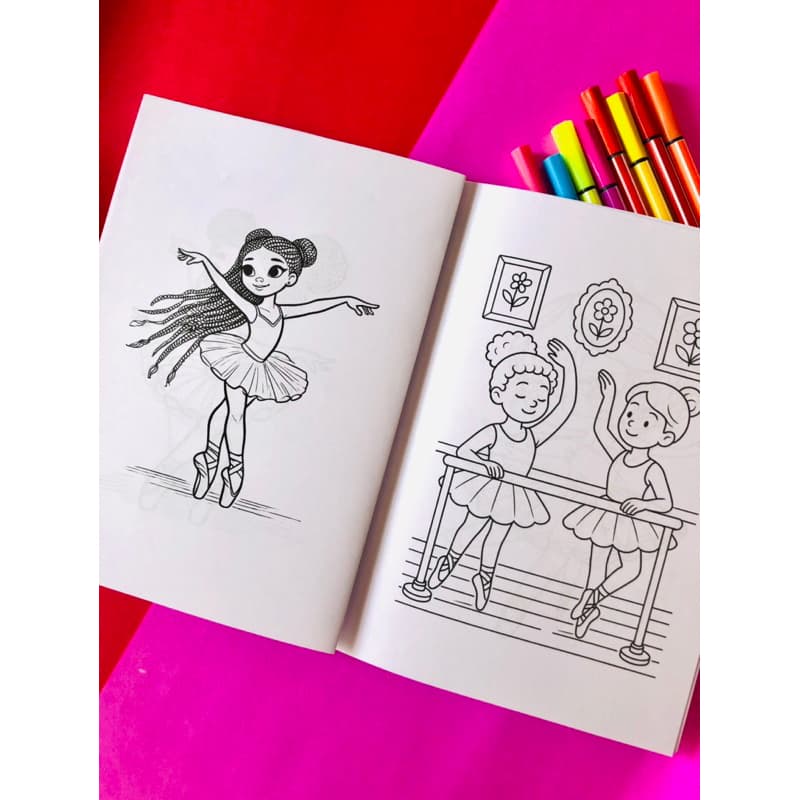 livro de colorir personalizado tema bailarina-livro de colorir pra lembrancinha-livro de colorir para brinde