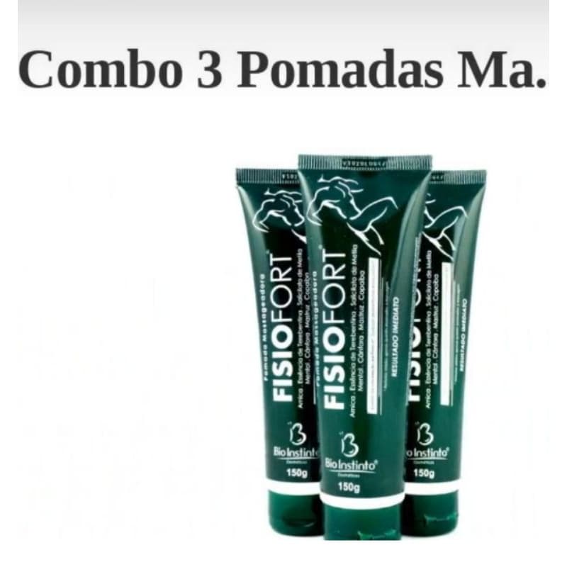 kit Fisiofort Premium Pomada Prera Massageadora  150g – Uso Diário