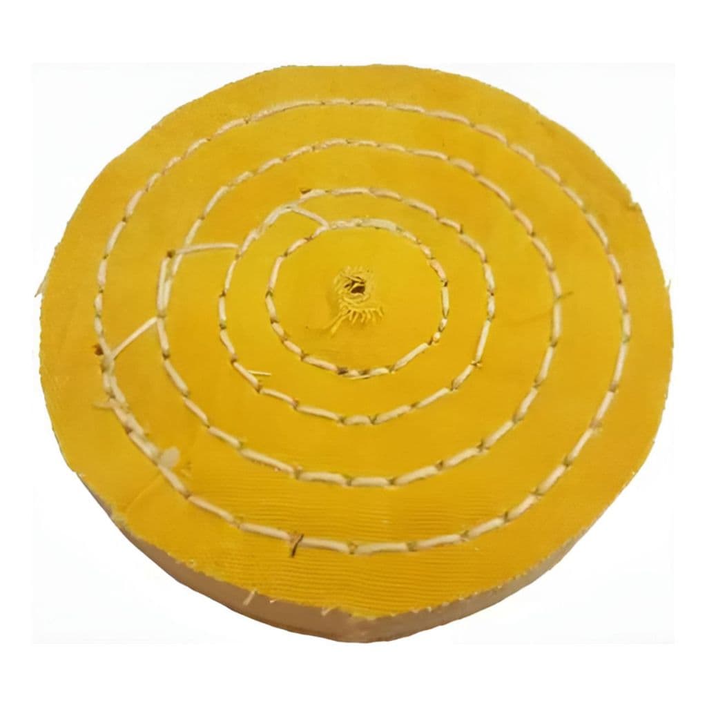 Disco De Polimento Costurado Algodão Amarelo 6 - Poli-max Amarelo
