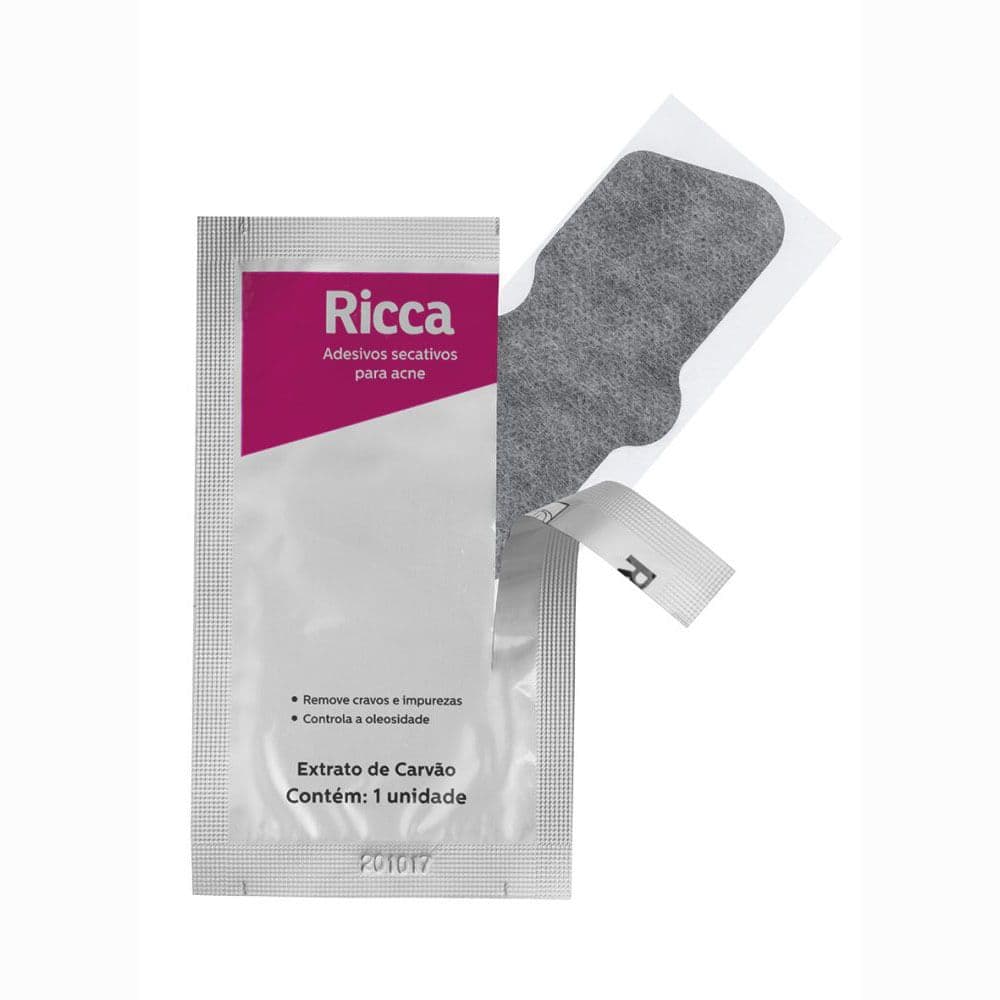 Adesivo Facial Ricca Preto Removedor de Cravos Nariz