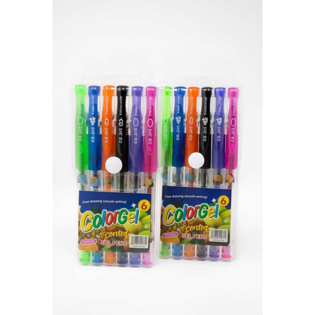 Caneta de Gel Aromatizadas - 6 cores C/Glitter