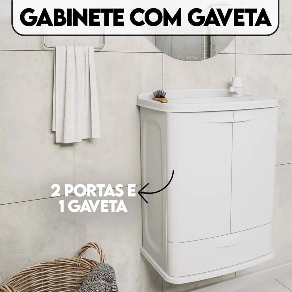 Gabinete Para Banheiro Astra Gab Fit 45 X 32 X 58 Cm