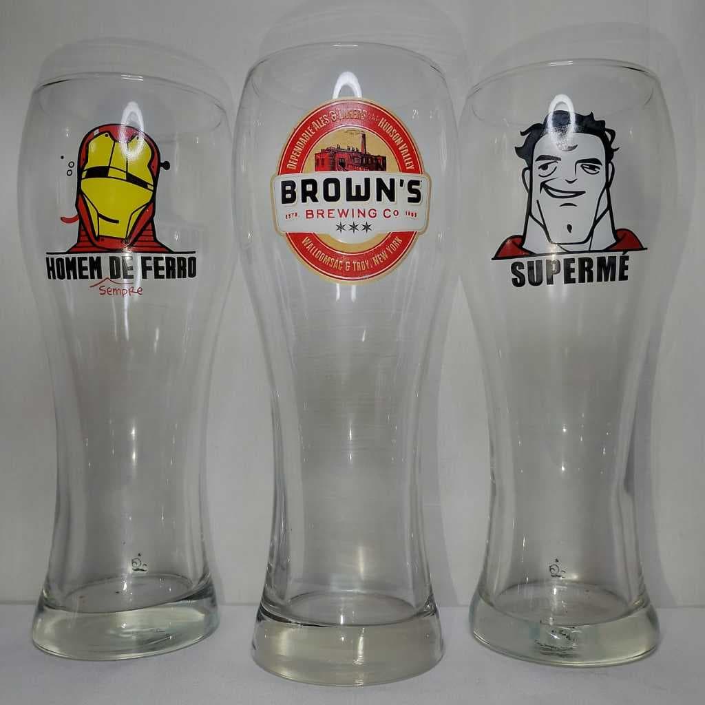 Copo vidro transparente Grande Cerveja e Chopp