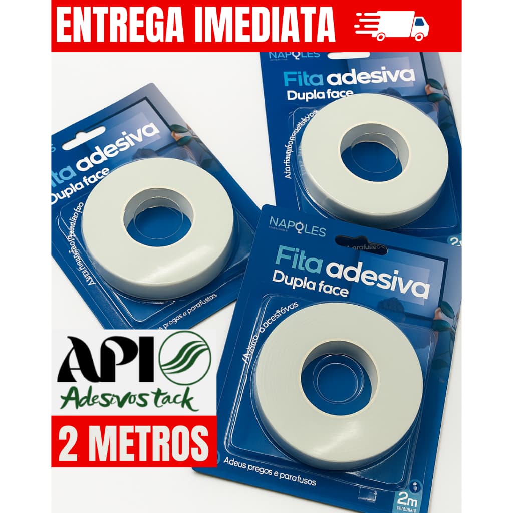 FITA DUPLA FACE BANANA ESPUMA 2METROS