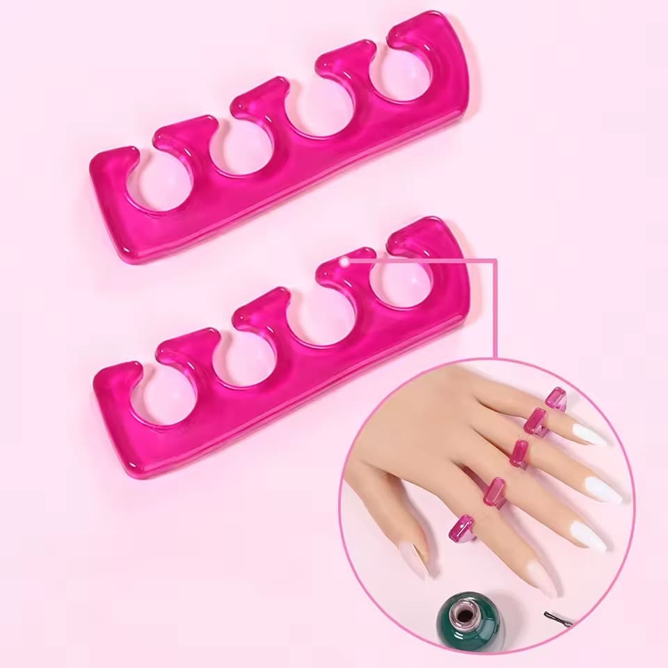 Separador de Dedos do pé de Silicone para Manicure Pedicure