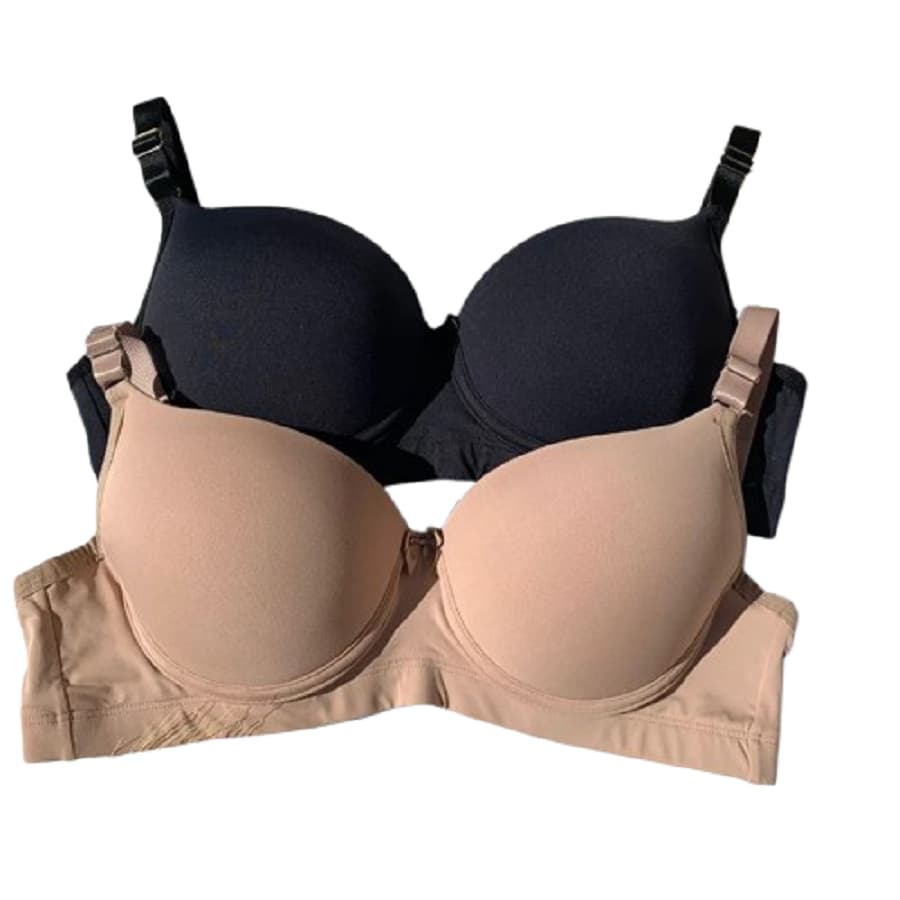 KIT 02 SUTIÃ PLUS SIZE ALÇA REFORÇADA COM BOJO CONFORTO